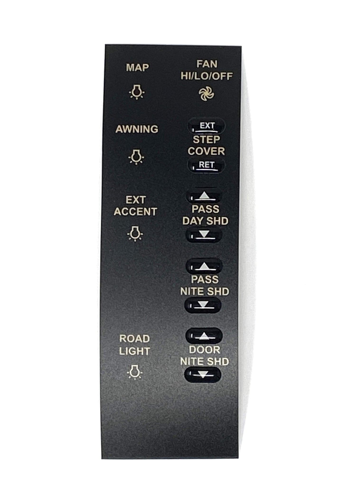 5070816 ASSP3BUAU - Sw Panel Part, 2018 BUS w/o USB, PASS CONSOLE W/O SLIDE BOX LTS, Label