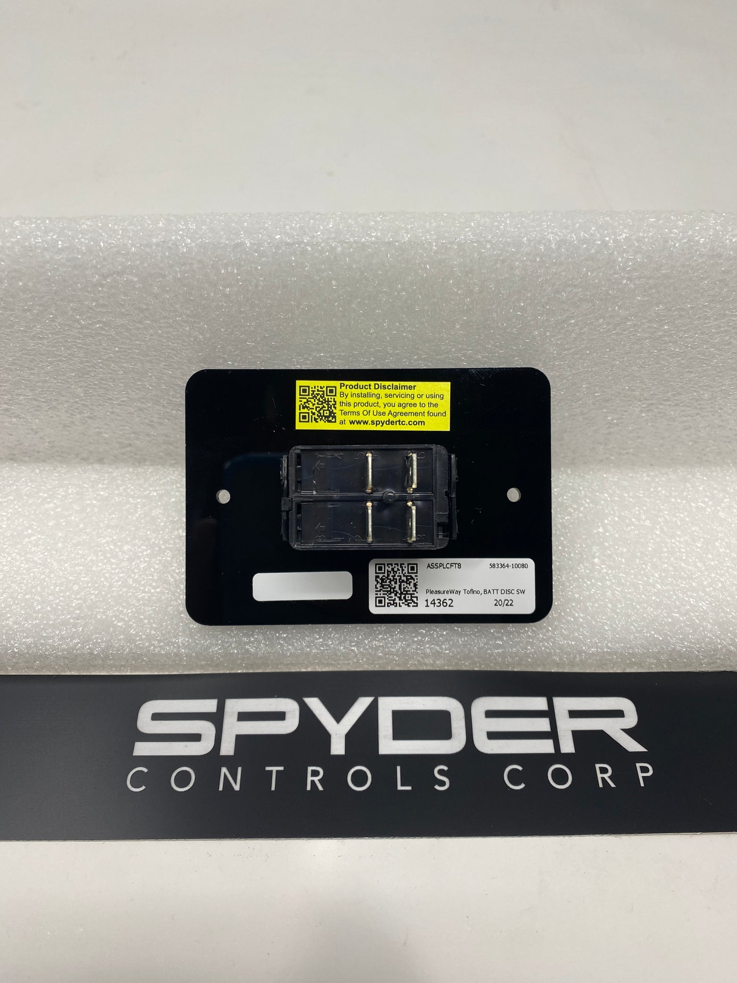 14362 ASSPLCFT8 Sw Panel Part, 2019 PW Poptop, Batt Disc SW, Complete