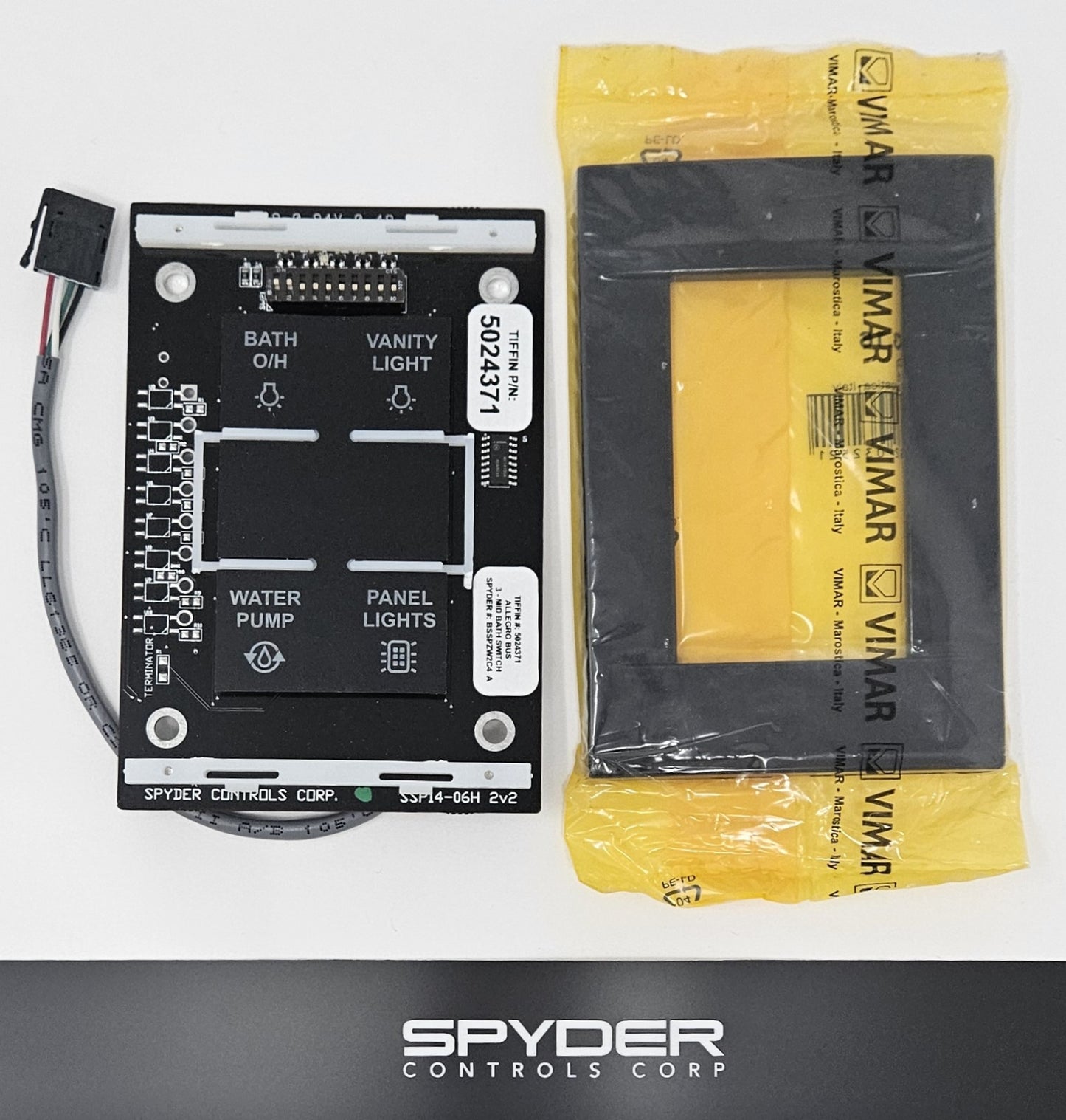 5024371 BSSPZW2C4 A - Sw Panel Assy, SSP14, 06 Pos., Tiffin - Allegro Bus , Z, MID BATH