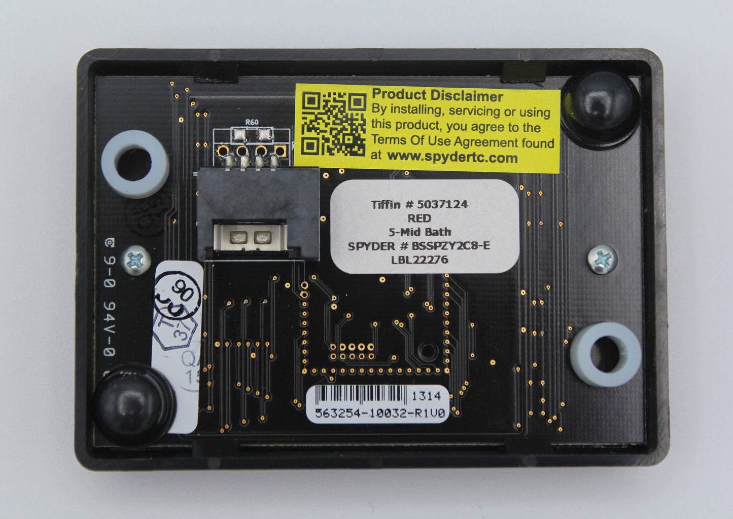 5037124 BSSPZY2C8-E - Sw Panel Assy, SSP15, 04 Pos, Tiffin - RED, Z, MID BATH
