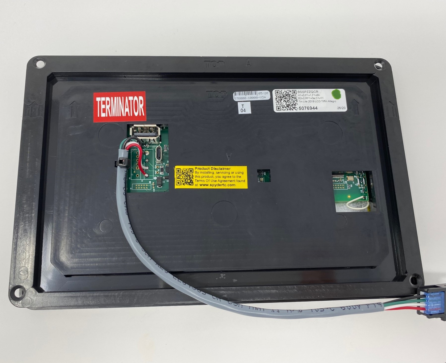 5076944 BSSPZZQCR (5106399 BSSPZZQFA) - Sw Panel Assy, 7in Lite LCD, Tiffin - 2019 Allegro, Z