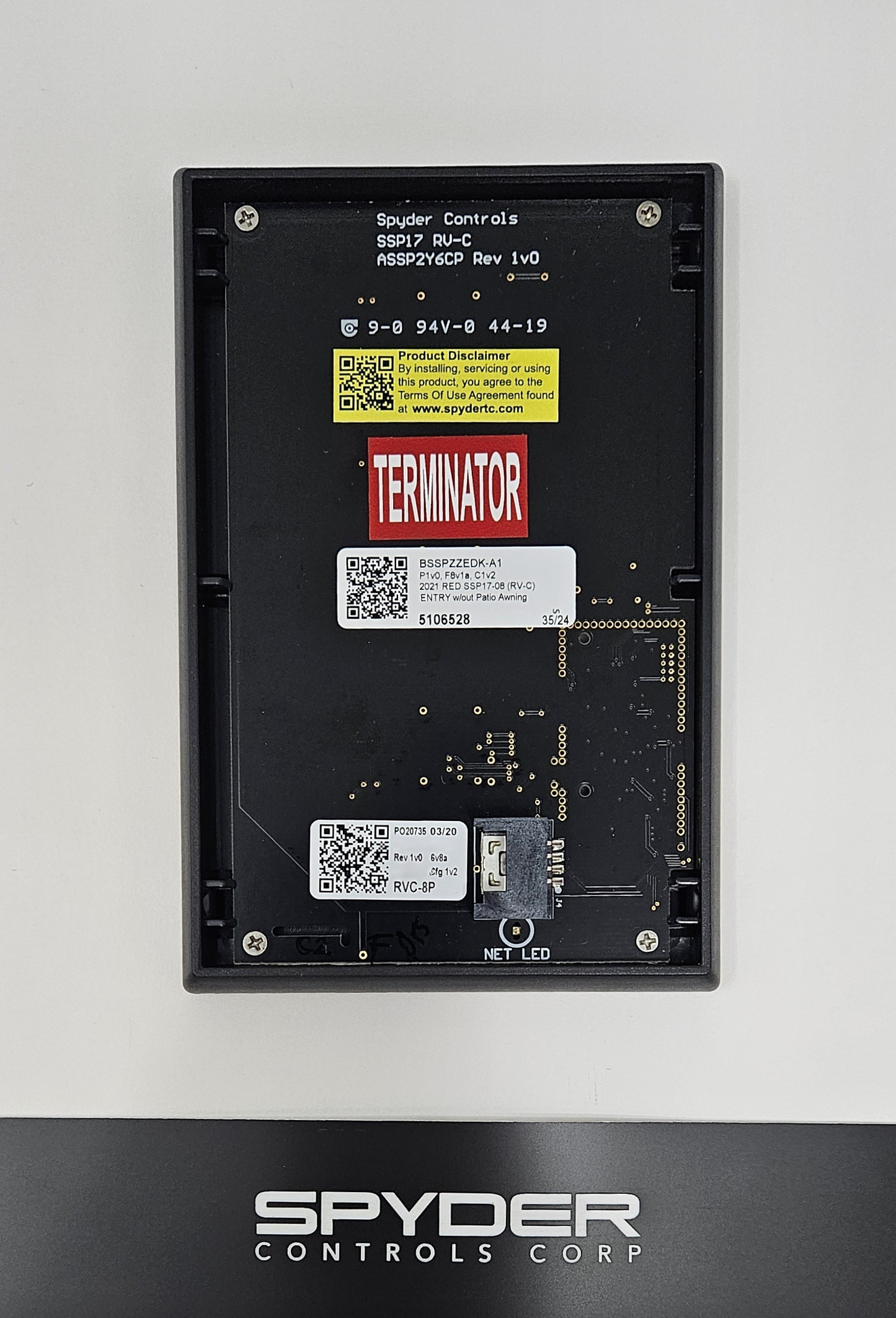 5106528 BSSPZZEDK-A1 - SW PANEL ASSY, SSP17 (RV-C), TIFFIN - 2022 RED - ENTRY W/O PATIO AWNING