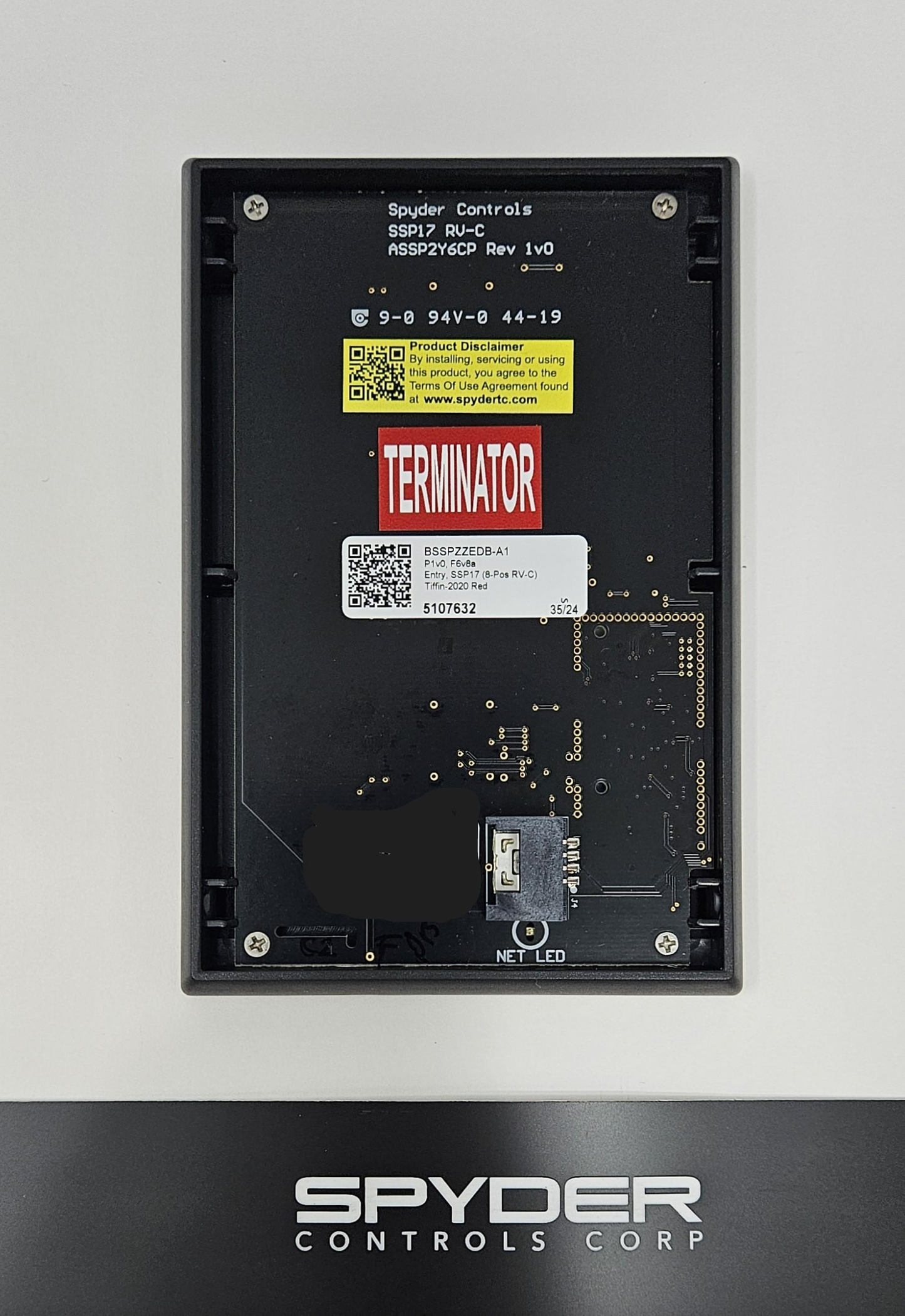 5107632 BSSPZZEDB-A1 Sw Panel Assy, SSP17 (8-Pos RV-C), Tiffin - 2020 RED, Z, ENTRY wo PatAwn *** TERMINATOR *