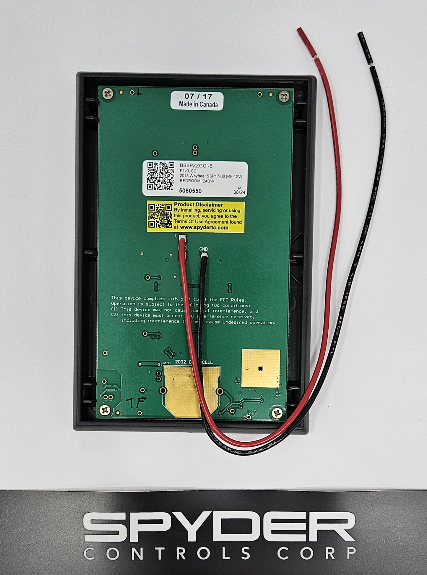 5060550 BSSPZZGCI-B Sw Panel Assy, SSP17 (RF-12V), Tiffin - 2018 Wayfarer, Bedroom, Z
