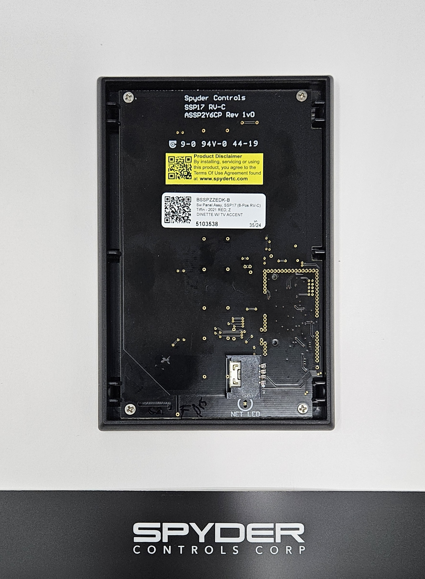 5103538 BSSPZZEDK-B - Sw Panel Assy, SSP17 (8-Pos RV-C), Tiffin - 2021 RED, Z, DINETTE W TV ACCENT (5103538)