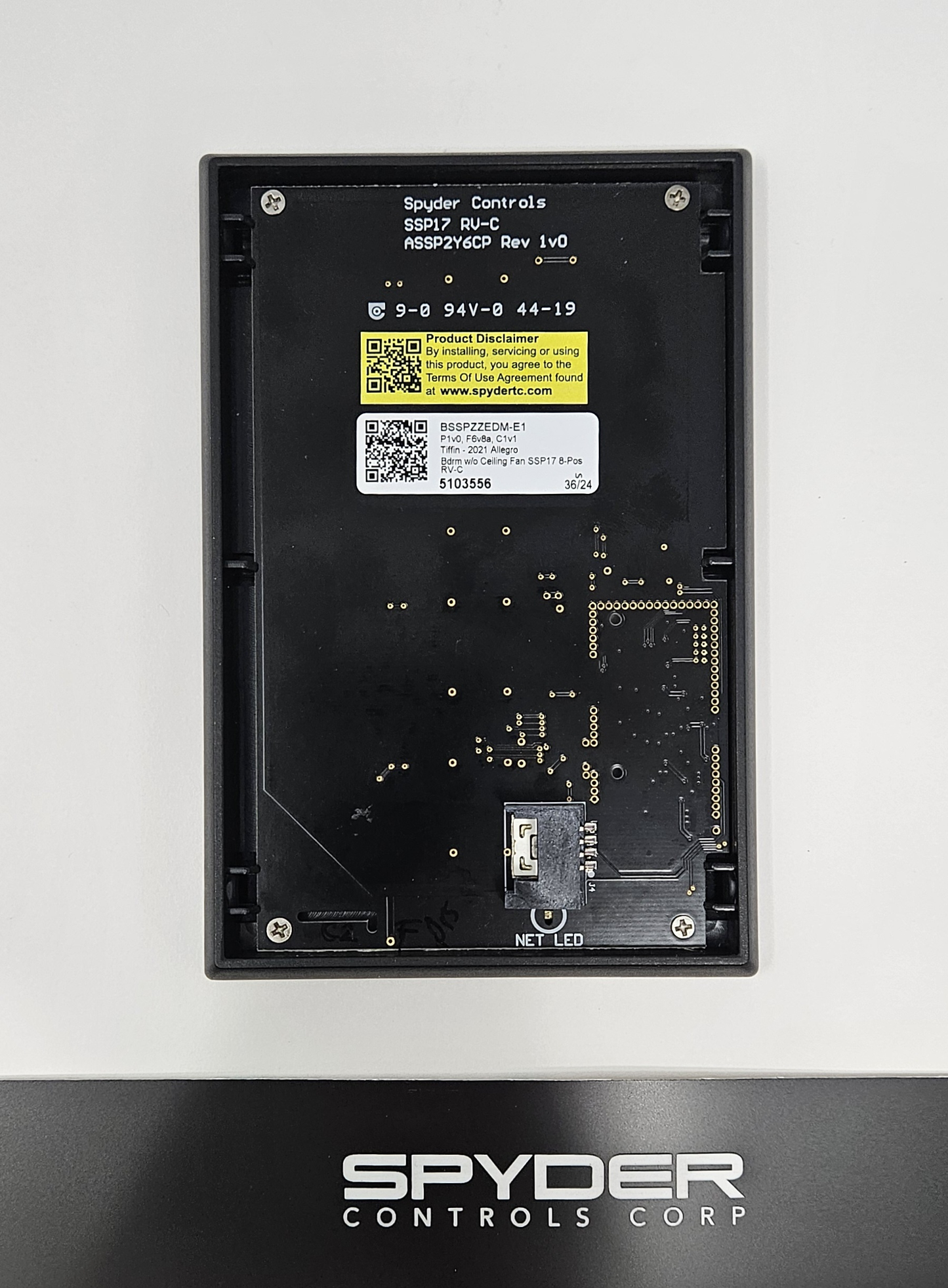 5103556 BSSPZZEDM-E1 - Sw Panel Assy, SSP17 (RV-C) 8 pos., Tiffin - 2021 Allegro, Z, BED WO CEILING FAN SLD (5103556)