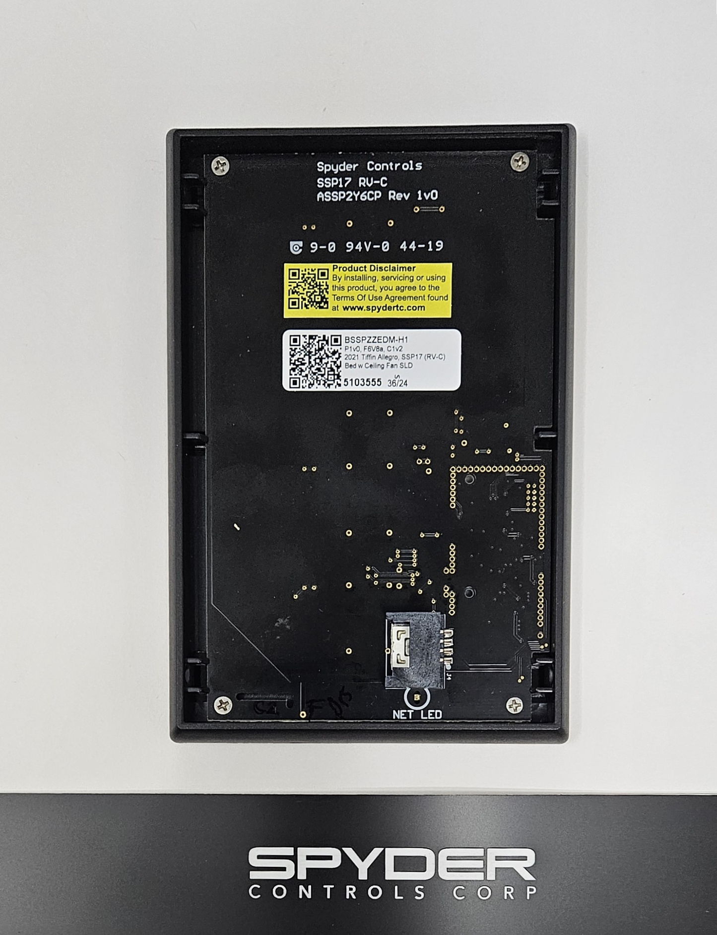 5103555 BSSPZZEDM-H1 - Sw Panel Assy, SSP17 (RV-C) 8 pos., Tiffin - 2021 Allegro, Z, BED W CEILING FAN SLD (5103555)