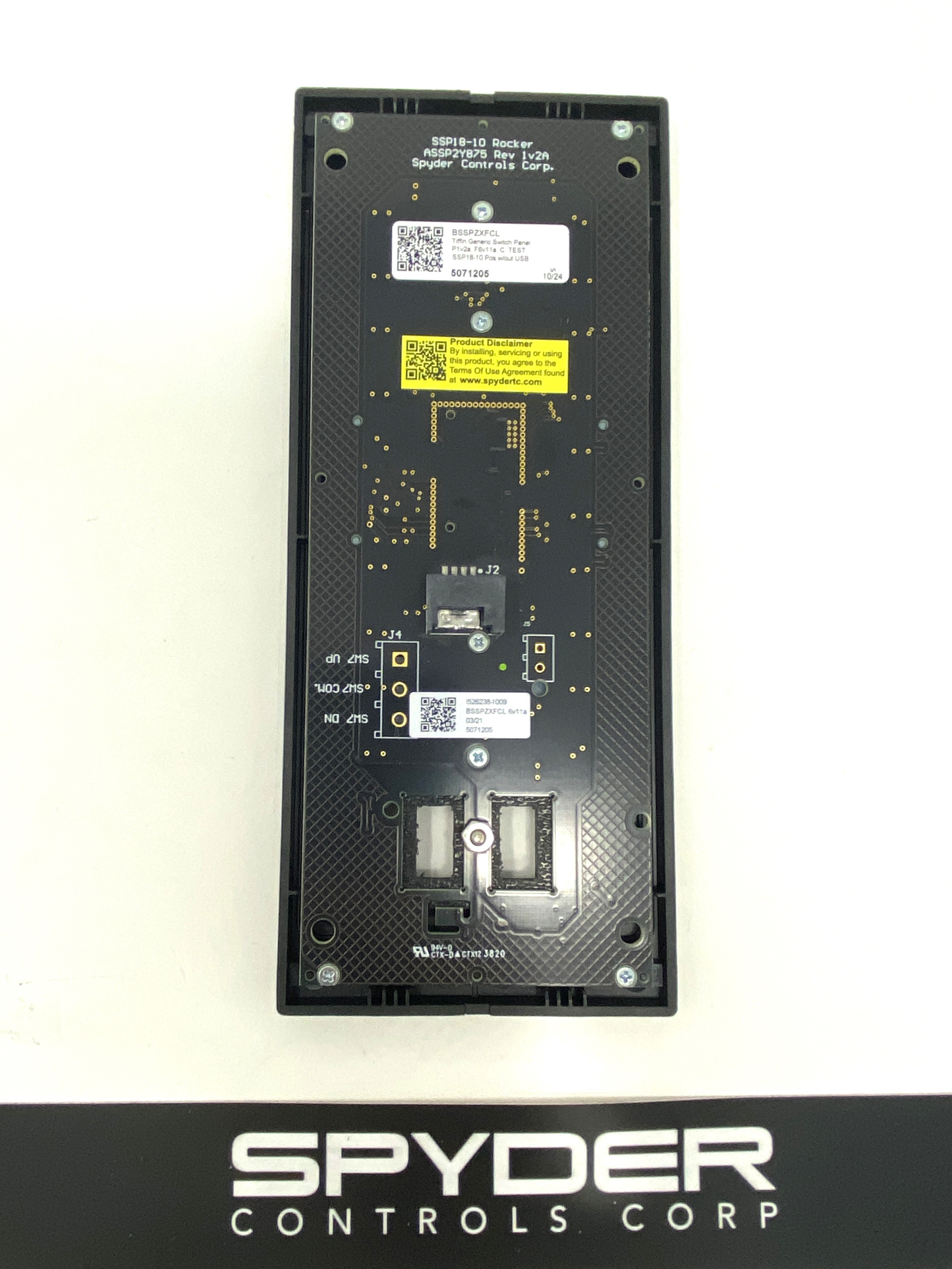 5071205 BSSPZXFCL - Sw Panel Assy, SSP18, 10 Pos. w/o USB, Tiffin - 2018 Bus, Z