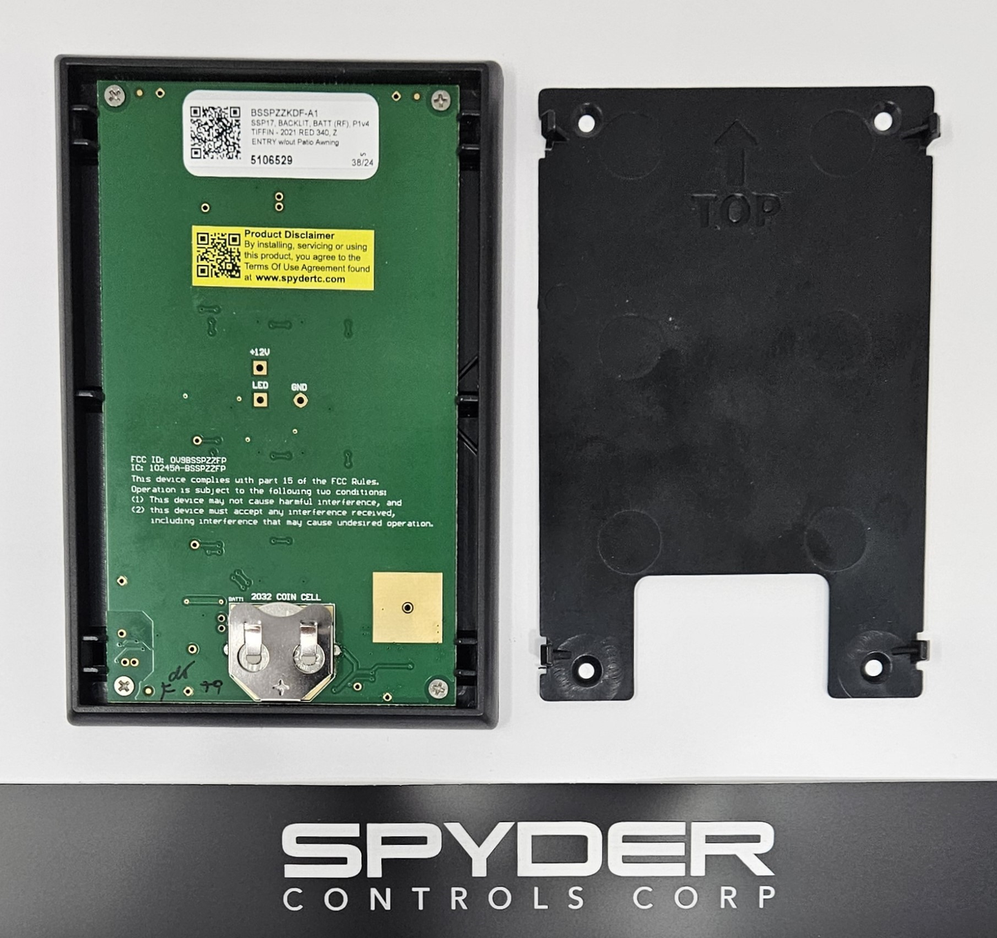 5106529 BSSPZZKDF-A1 - SW PANEL ASSY, SSP17, BACKLIT, BATT (RF), 2022 RED 340, Z - ENTRY W/O PATIO AWNING