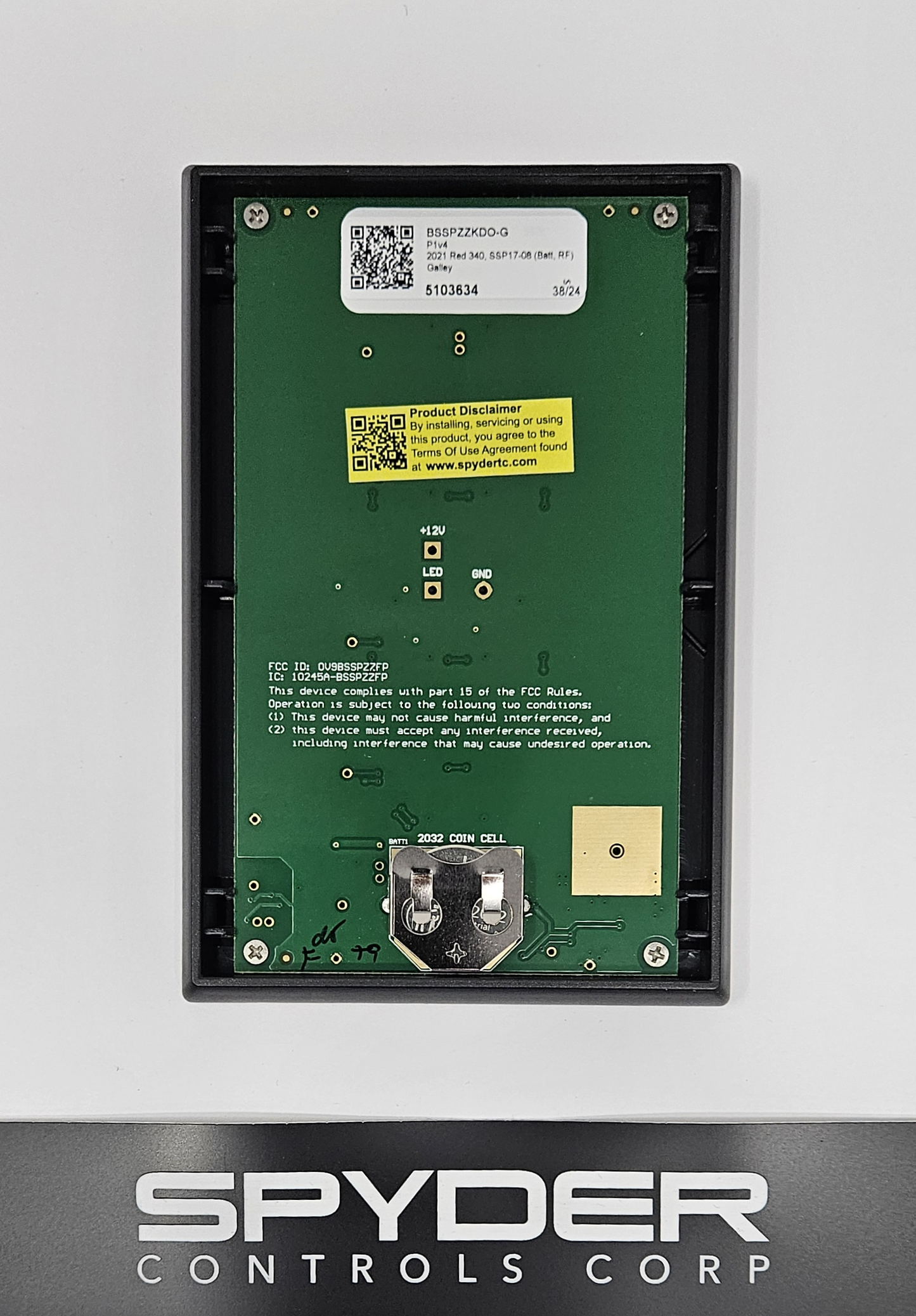 5103634 BSSPZZKDO-G Sw Panel Assy, SSP17, BACKLIT, BATT (RF), Tiffin - 2021 RED 340, Z (5103634)