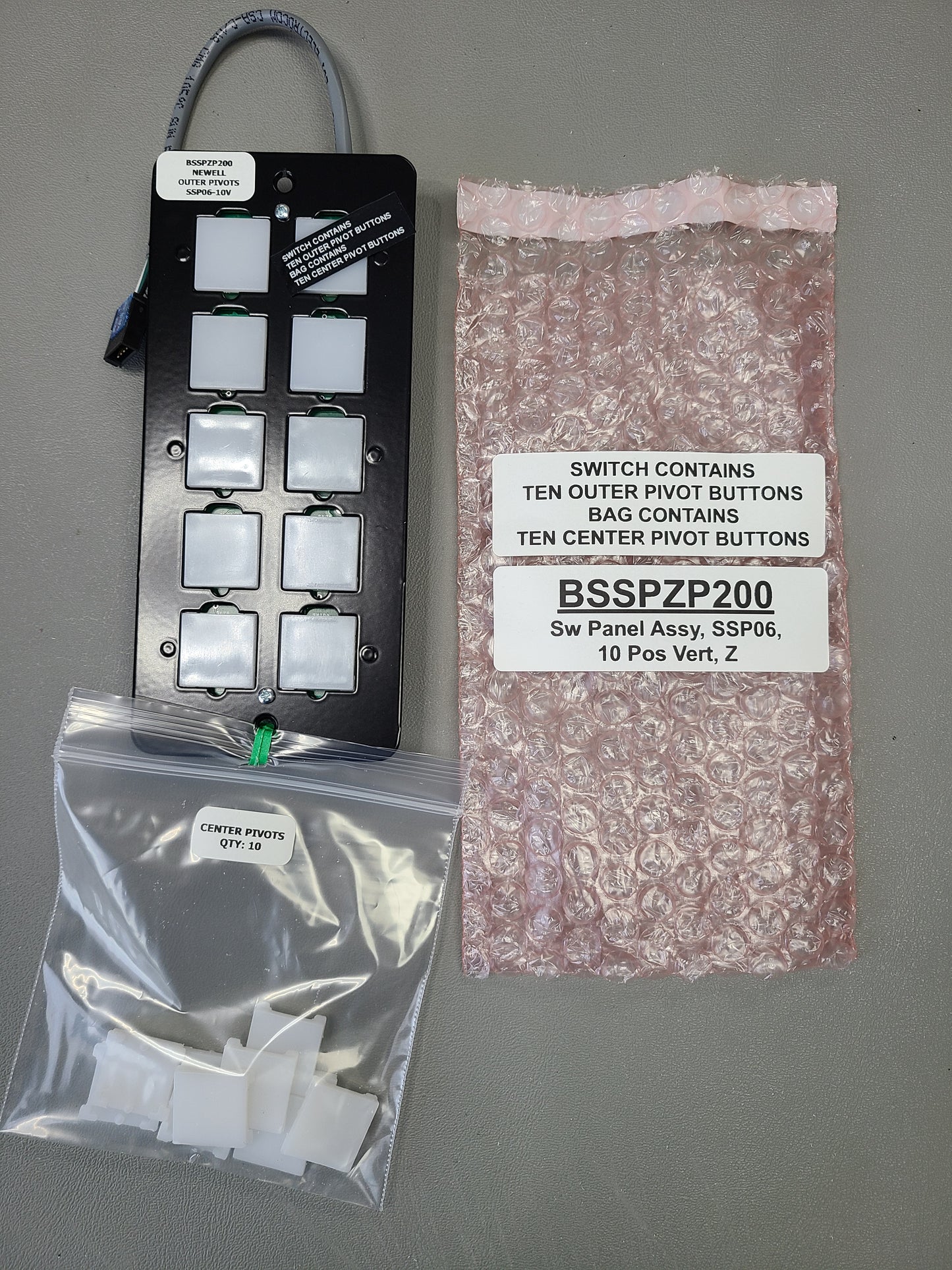 BSSPZP200 Sw Panel Assy, SSP06, 10 Pos Vert, Z