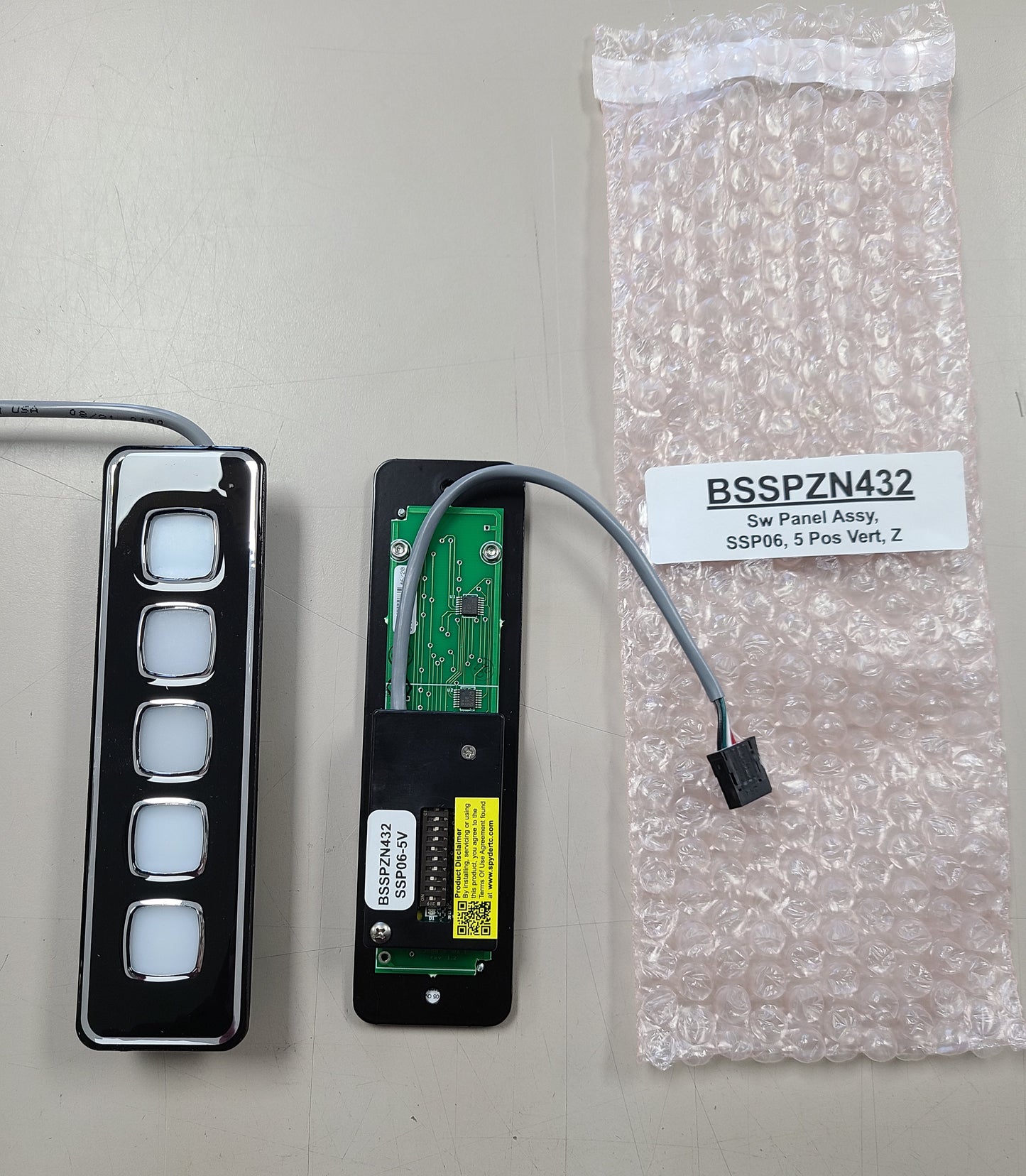 BSSPZN432 Sw Panel Assy, SSP06, 5 Pos Vert, Newell, FW 6v7, Z