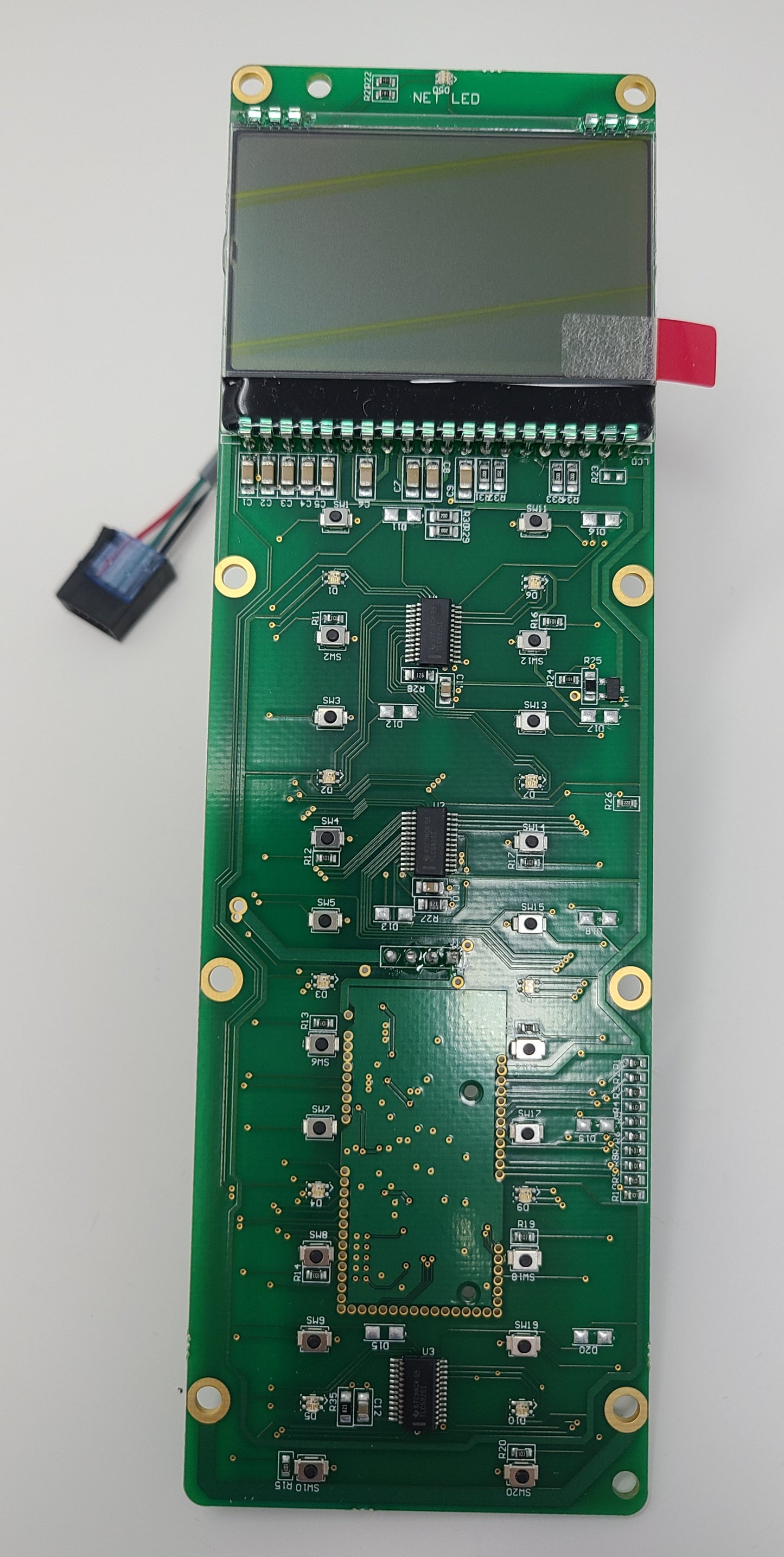 BSSPWP300 Sw Panel Assy, SSP06, 10 Pos Vert, w/LCD, PCB