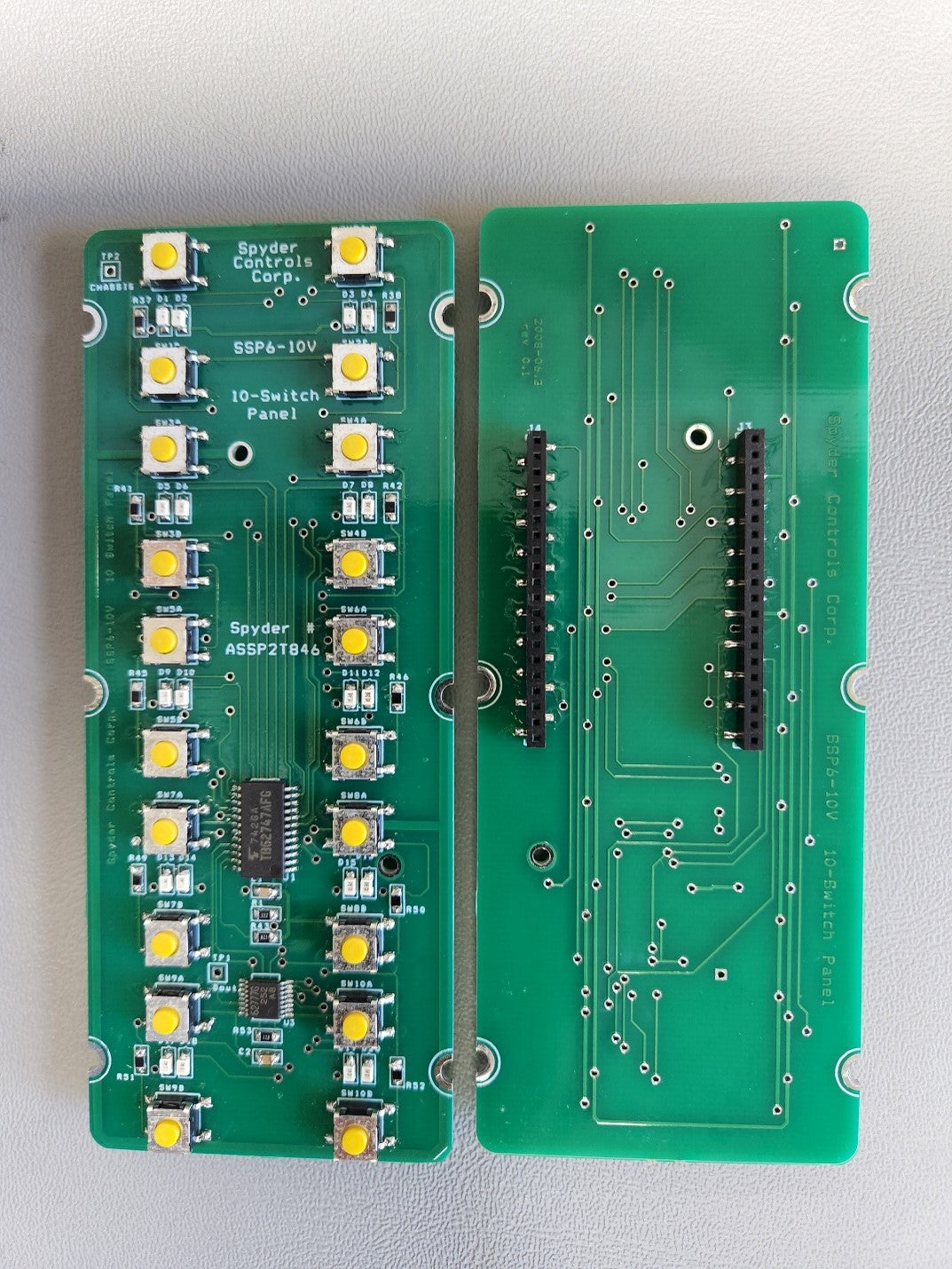 BSSPZP240 Sw Panel Assy, SSP06, 10 Pos Vert, NWL, PCB
