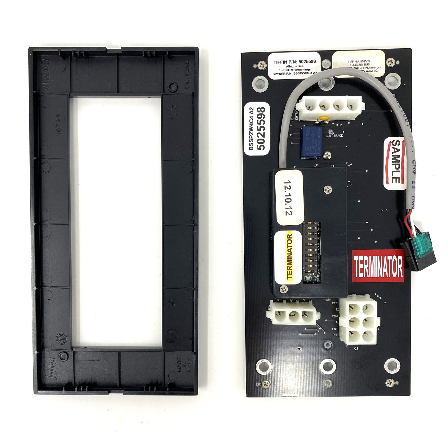 5025598 BSSPZW4C4 C(A2) - Sw Panel Assy, SSP14, 10 Pos., Tiffin - Allegro Bus, Z, ENTRY w/ AWNING BUTTONS - Horizontal