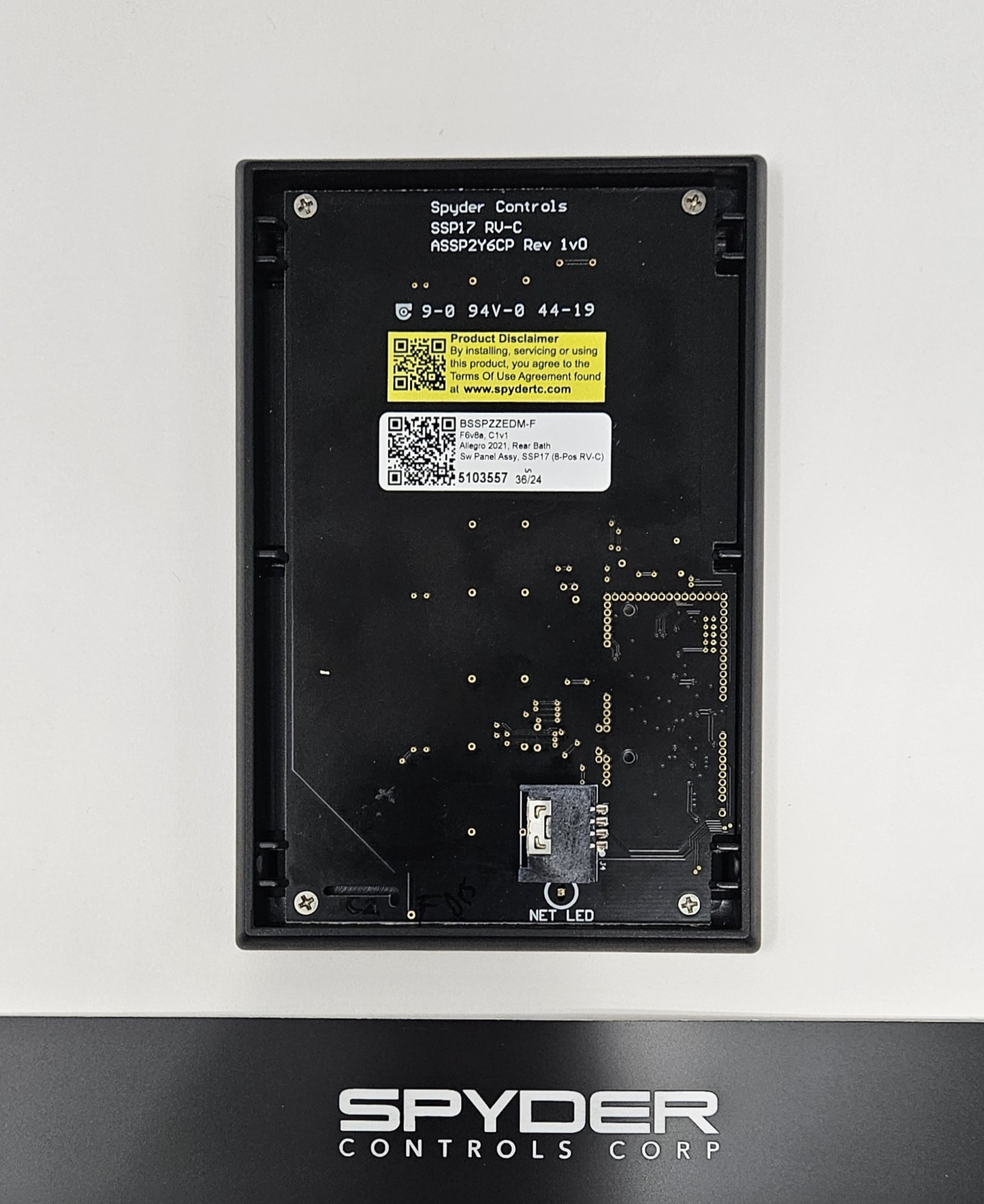 5103557 BSSPZZEDM-F - Sw Panel Assy, SSP17 (RV-C) 4 pos., Tiffin - 2021 Allegro, Z, REAR BATH (5103557)