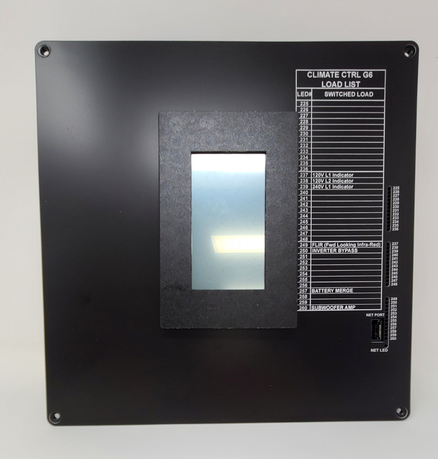 BENCZ5640-1 Enclosure Assy, G6A 4.3 Monitoring Panel, NWL, Z