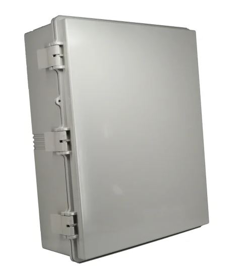 AENC1D2J9 Enclosure Part, 19.68' x 15.74' x 6.290', Mech, Gray ABS Box w/Hinged Door